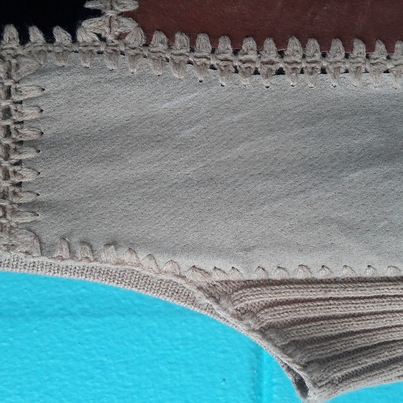 Vintage "Designers Studio Originals" Ladies Leather Patchwork Vest Size XL - Picture 7 of 7